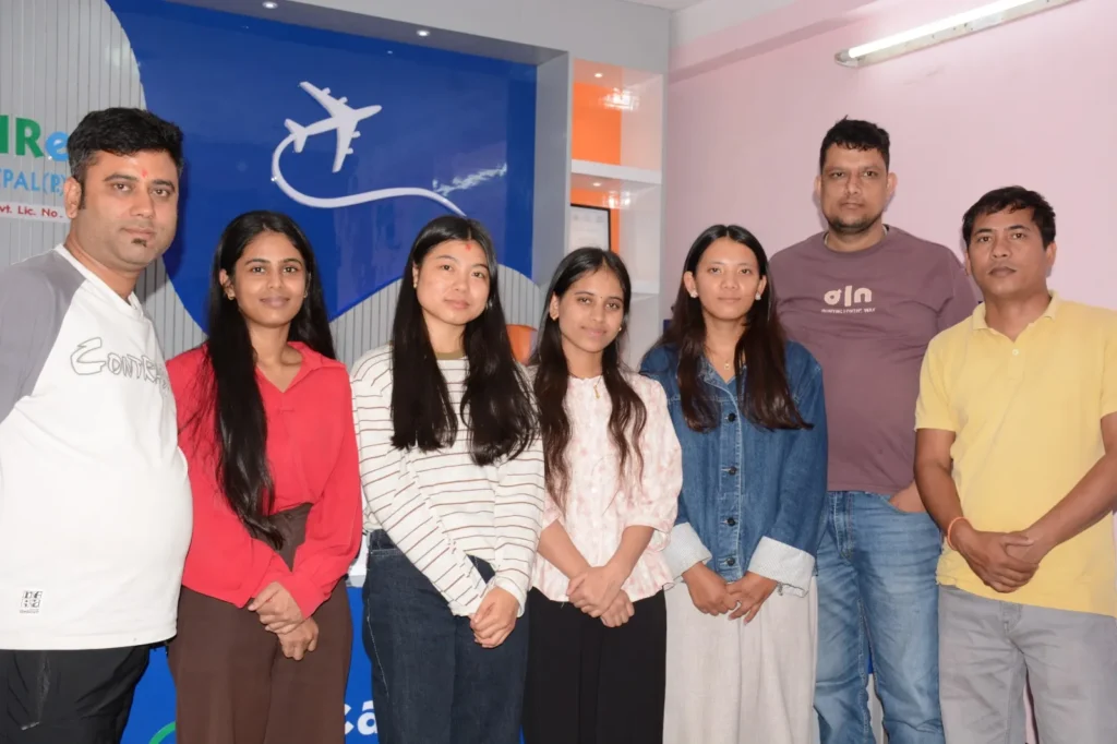 The HReasy Nepal team in the Kathmandu office