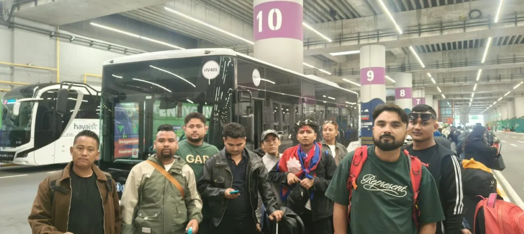 HReasy Nepal candidates arriving at Istanbul Airport, Türkiye